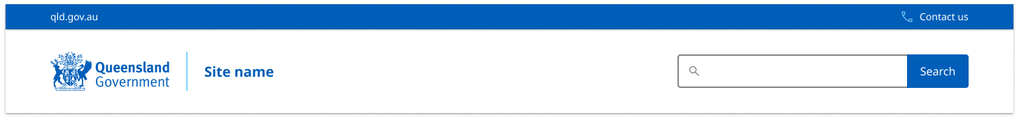 Example of header used on vertical navigation sitesation