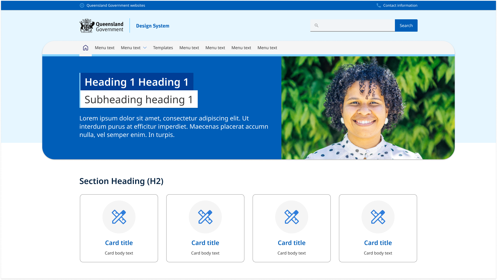Example of contained banner showing hero image filling the space within the banner correctly
