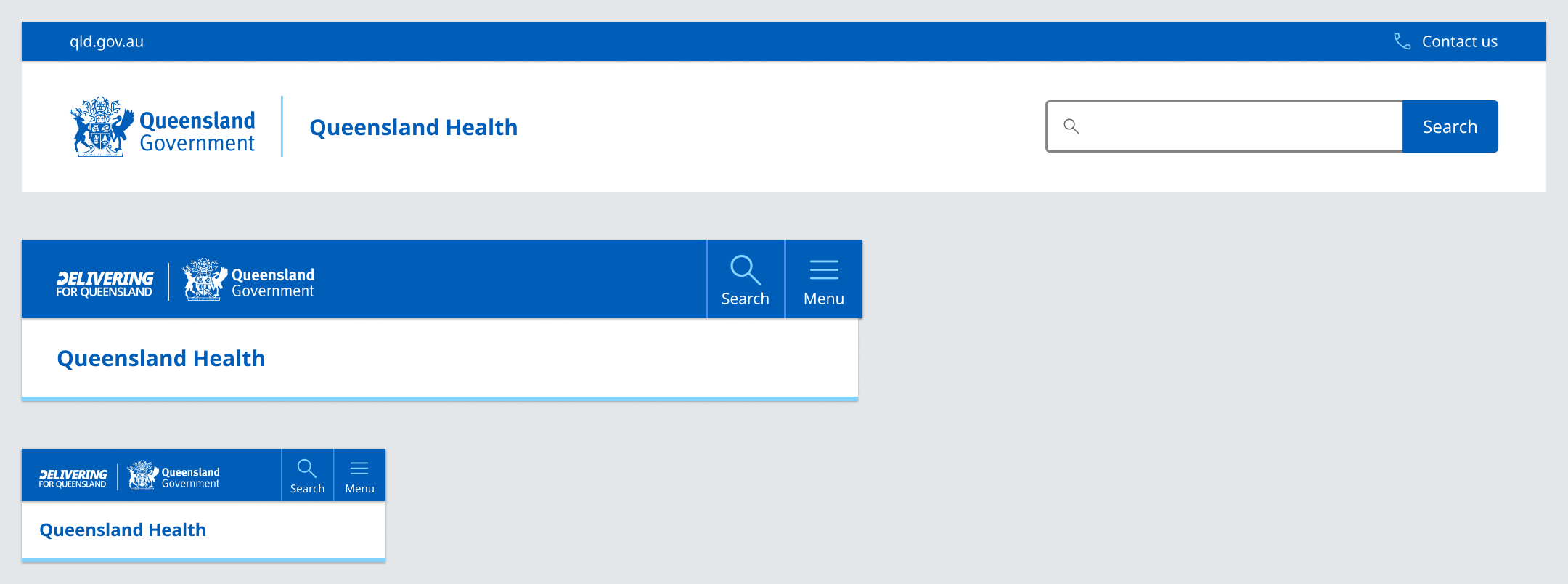 Example of where the new logo lockup appears for sub-brand sites